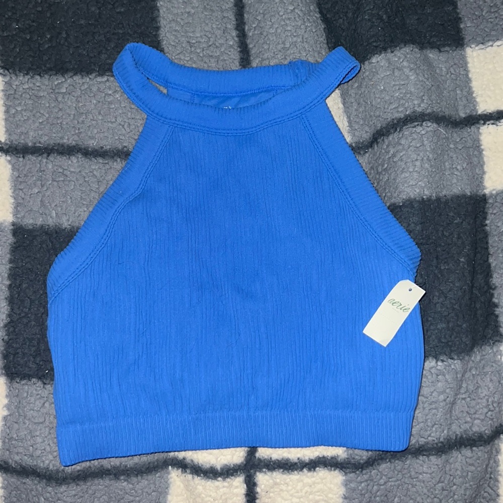 Aerie Superchill Seamless High Neck Bra Top